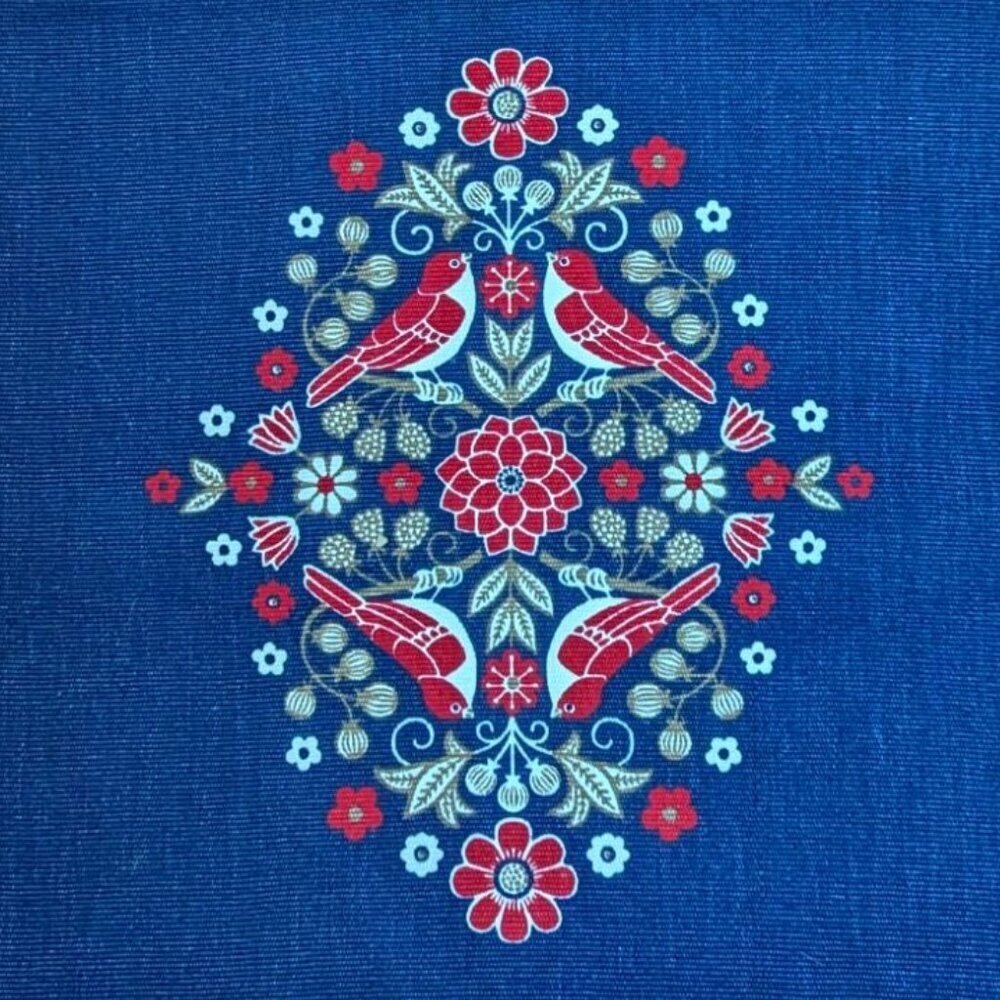 Folk Art Tapestry Table Runner New Boho Birds Holiday Embroidery Print‎ Décor